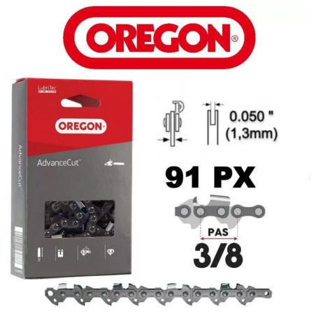 91PX033E-Chaine tronçonneuse Oregon 91px 3/8 - 1.3mm - 0,50 de 33 entraîneurs