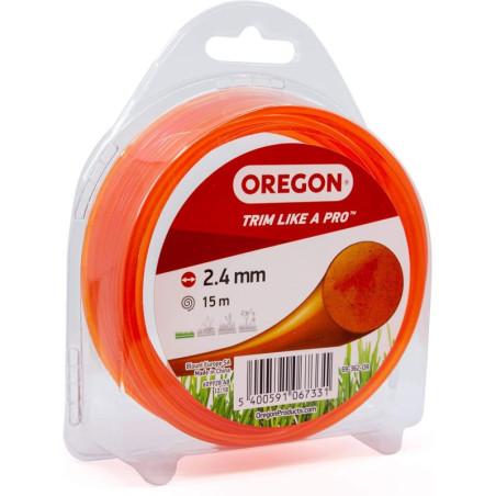 69-362-OR-2,4mm - 15m Fil rond nylon orange Oregon