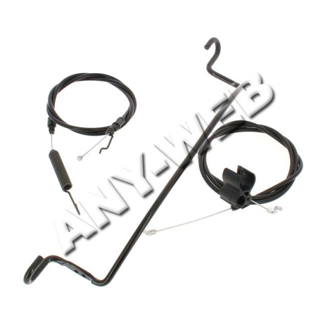 585351403-Kit câble coupure moteur + traction avec poignée pour tondeuse Mcculloch