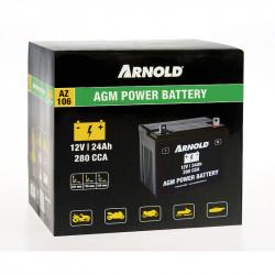 ARNOLD - Batterie AGM 12V 16AH 280CCA pour tondeuse autoportée, AZ100 :  : Jardin