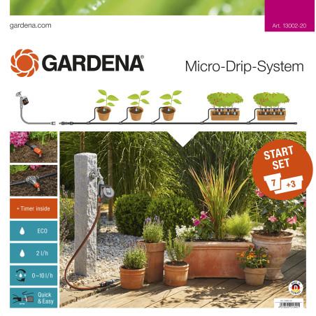 13002-20-Kit d'initiation pour plantes en pot M avec programmateur 7 pots Gardena