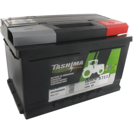 {PRODUCT_REFERENCE} Batterie de démarrage Tashima 12V - 64A + à droite Réf : 57113 Désignation : Batterie de démarrage Tashima 1