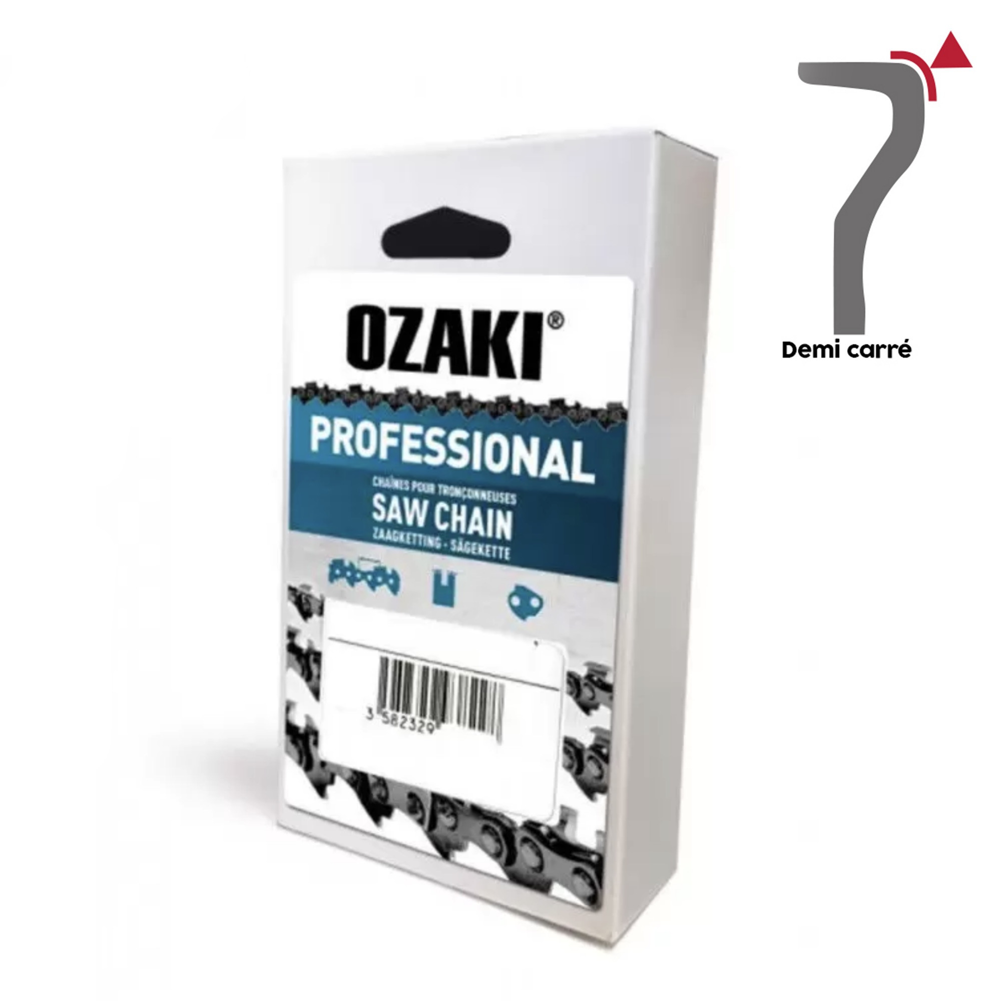 3/8-0,63 / 1,6mm chaîne OZAKI Pro semi-carrée